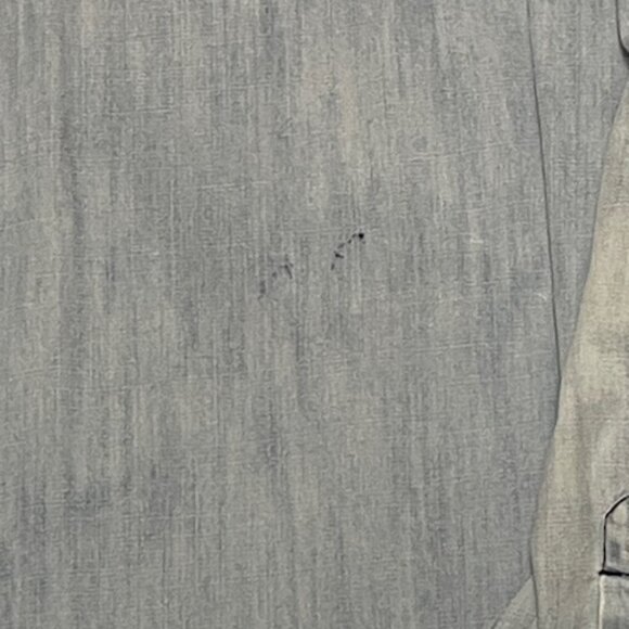 Express Light Blue Distressed Denim Long Sleeve Button Down – XL - Picture 6 of 6